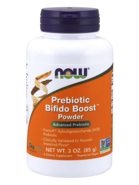 NOW Prebiotic Bifido Boost Powder (Prebiotika, prášek), 85g