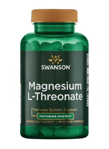 Swanson Ultra Magnesium L-threonate (Magnesium L-treonát), Magtein 90 rostlinných kapslí