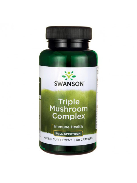 Swanson Triple Mushroom Complex (Maitake, Reishi, Shiitake), 60 kapslí