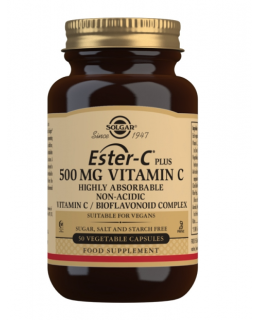 Solgar ESTER-C® PLUS, Vitamín C, 500 mg, 50 rostlinných kapslí