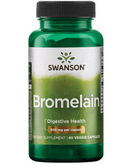 Swanson Bromelain (Bromelin), 1000 mg, 60 rostlinných kapslí