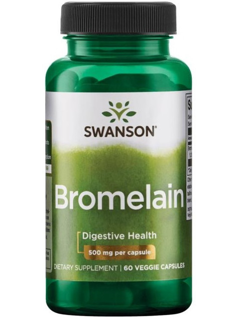 Swanson Bromelain (Bromelin), 1000 mg, 60 rostlinných kapslí