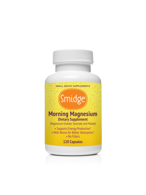 Smidge Morning Magnesium, 3 druhy hořčíku, 120 rostlinných kapslí