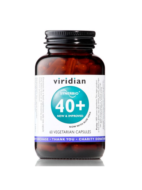 Viridian Synerbio 40+ (Směs probiotik a prebiotik), 60 kapslí