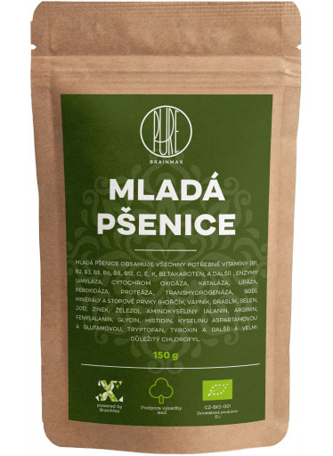 BrainMax Pure Mladá pšenice BIO, 150 g