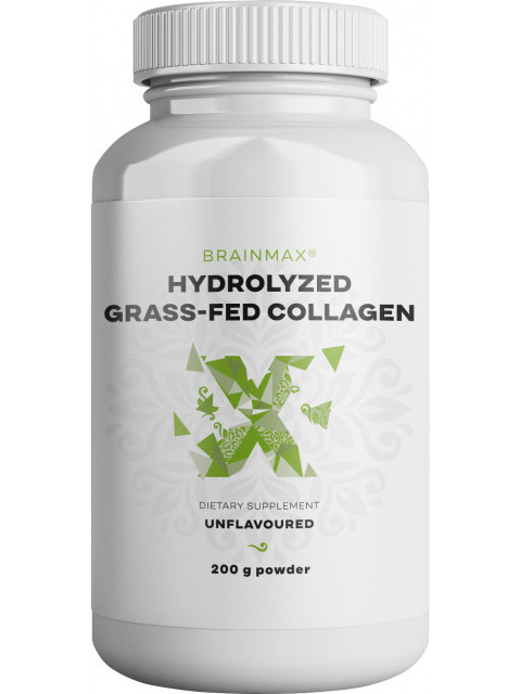 BrainMax Hydrolyzovaný GrassFed Collagen (kolagen z krav krmených trávou), 200 g