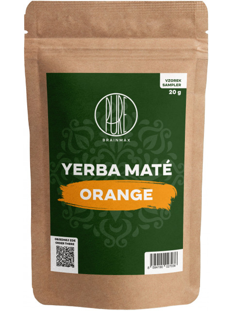 BrainMax Pure Yerba Maté, Pomeranč, sampler 20 g