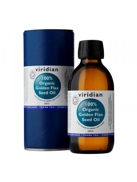 Viridian Golden Flax Seed Oil (Lněný olej) Organic, 200 ml