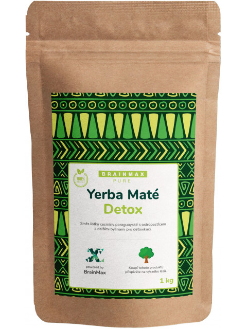 BrainMax Pure Organic Yerba Maté - Detox, 1000 g