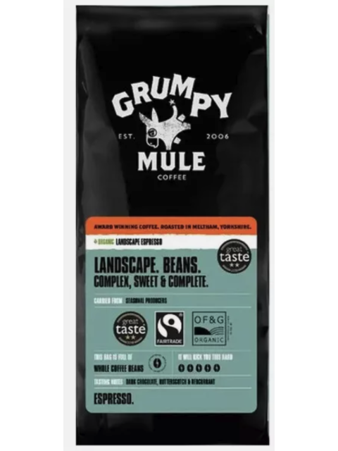 Grumpy Mule - BIO Espresso zrnková káva Arabica, 1 kg