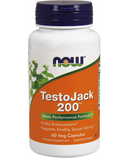 NOW TestoJack 200, 60 rostlinných kapslí