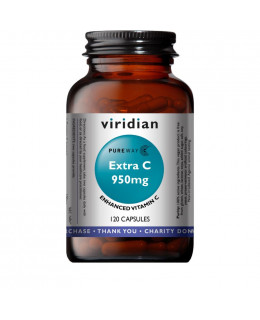 Viridian Extra C (Vitamín C), 950 mg, 120 kapslí