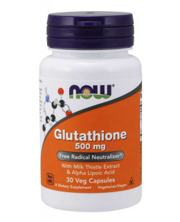 NOW Glutathione, redukovaný, 500 mg, 30 rostlinných kapslí