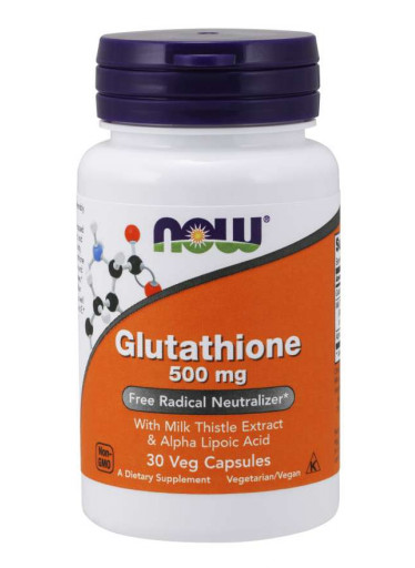 NOW Glutathione, redukovaný, 500 mg, 30 rostlinných kapslí