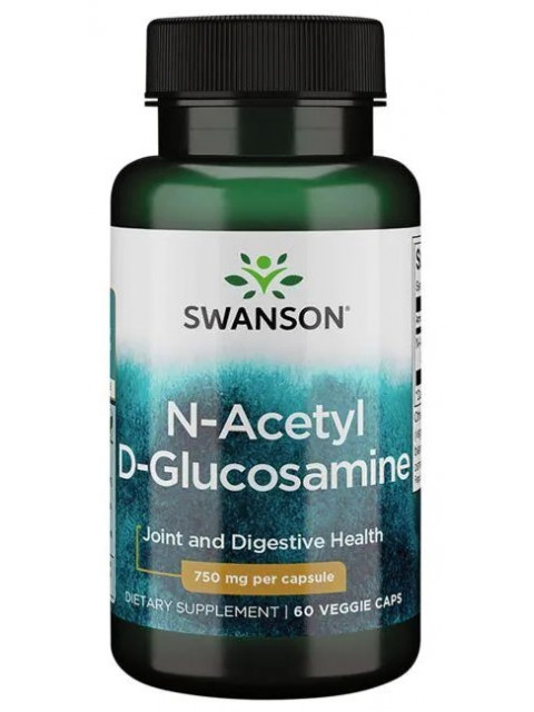 Swanson N-Acetyl D-Glucosamine, 750 mg, 60 kapslí