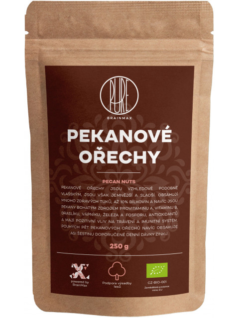 BrainMax Pure Pekanové ořechy BIO, 250 g