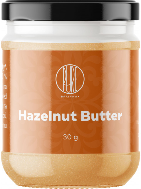 BrainMax Pure Hazelnut Butter, 100% Lískooříškový krém, BIO, 30 g