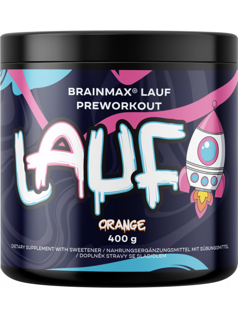 BrainMax LAUF Preworkout, s kofeinem, 400 g